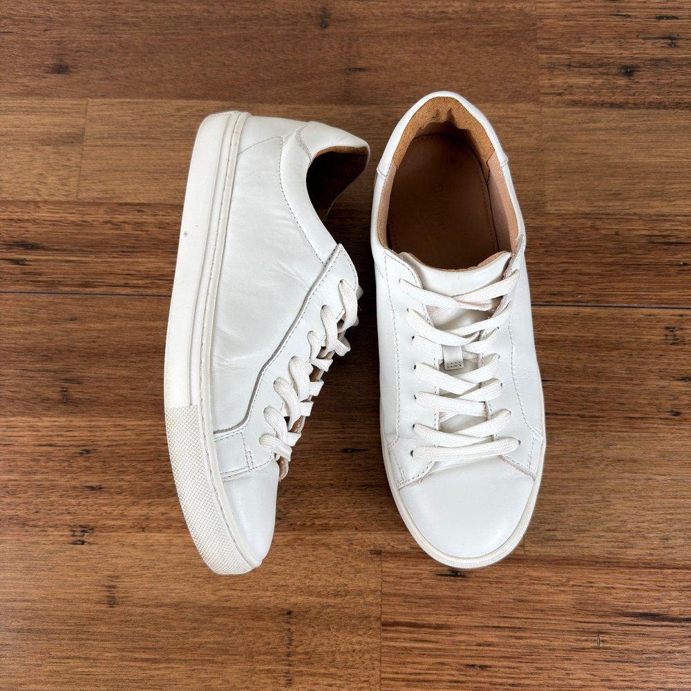 Quince White Leather Low Top Sneakers Womens Size 8.5 Minimalist Trainers